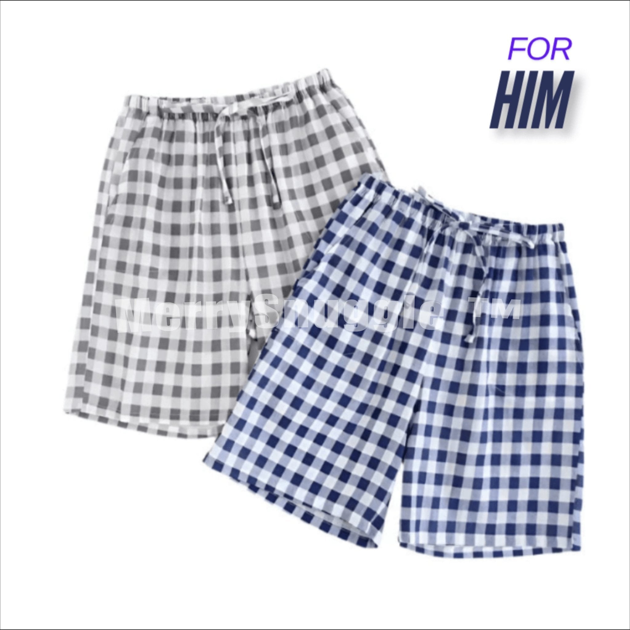 Plaid Pajama Shorts For HIM