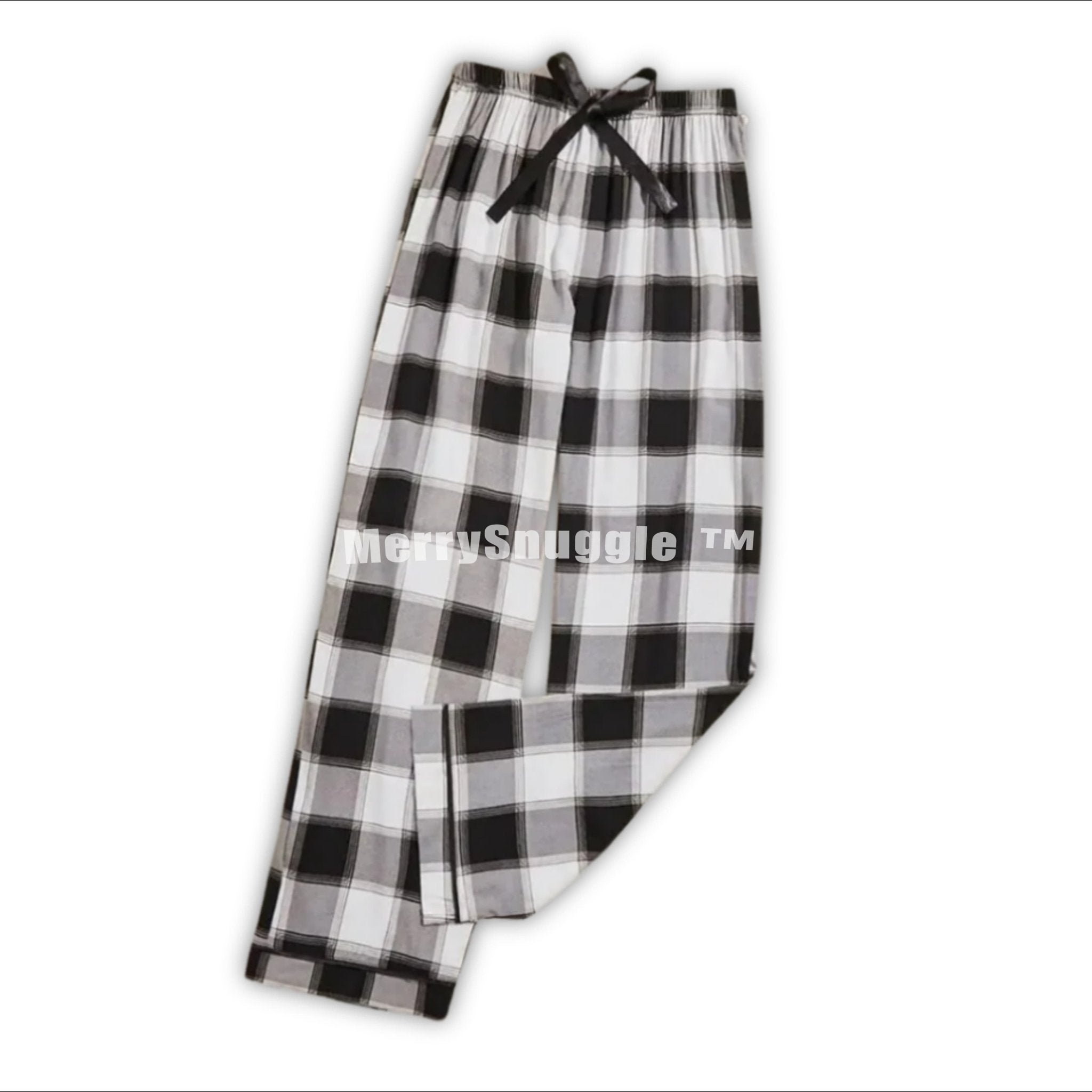 Plaid Black & White Pajama Pants