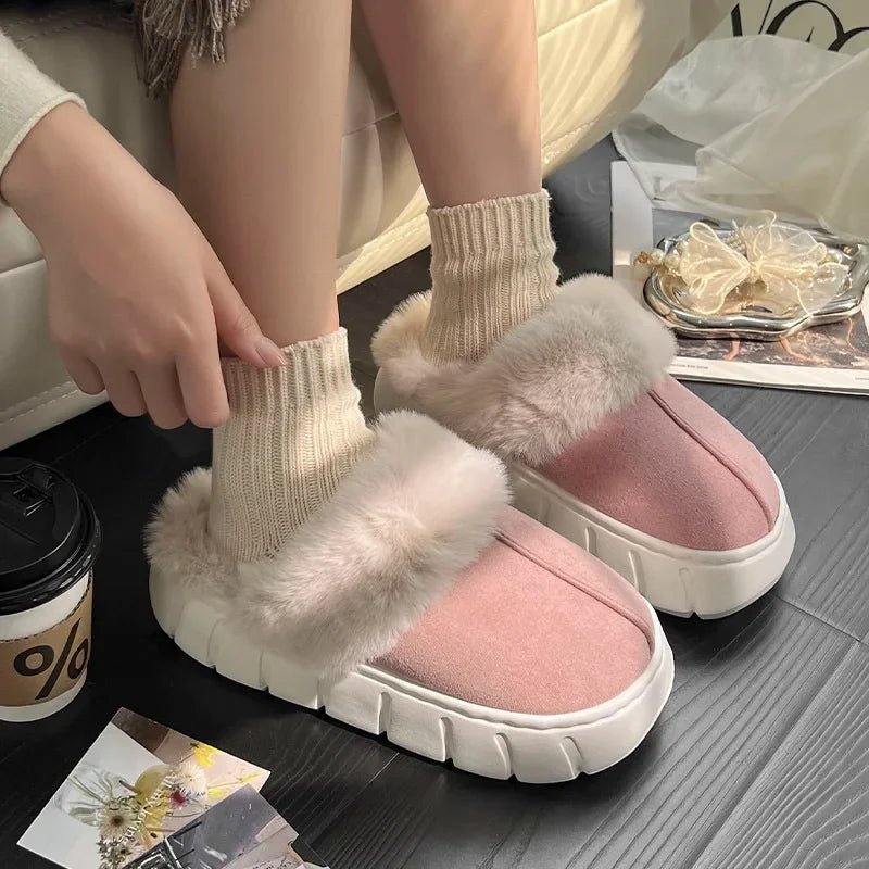 Cozy Thick Sole Fluffy Home Slippers